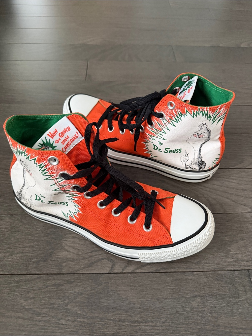 Converse Dr. Seuss Orange White High-Top Sneakers